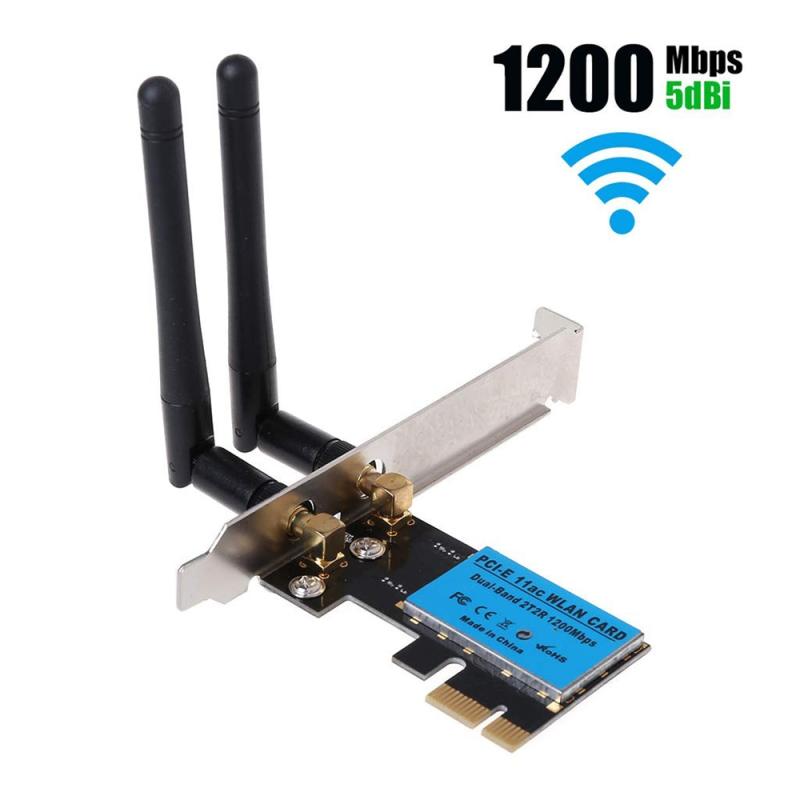 1200Mbps 5G / 2.4G Dual Band PCIe Wireless Network Card  |  USB Network Adapter Computer Accessories USB Network Adapter