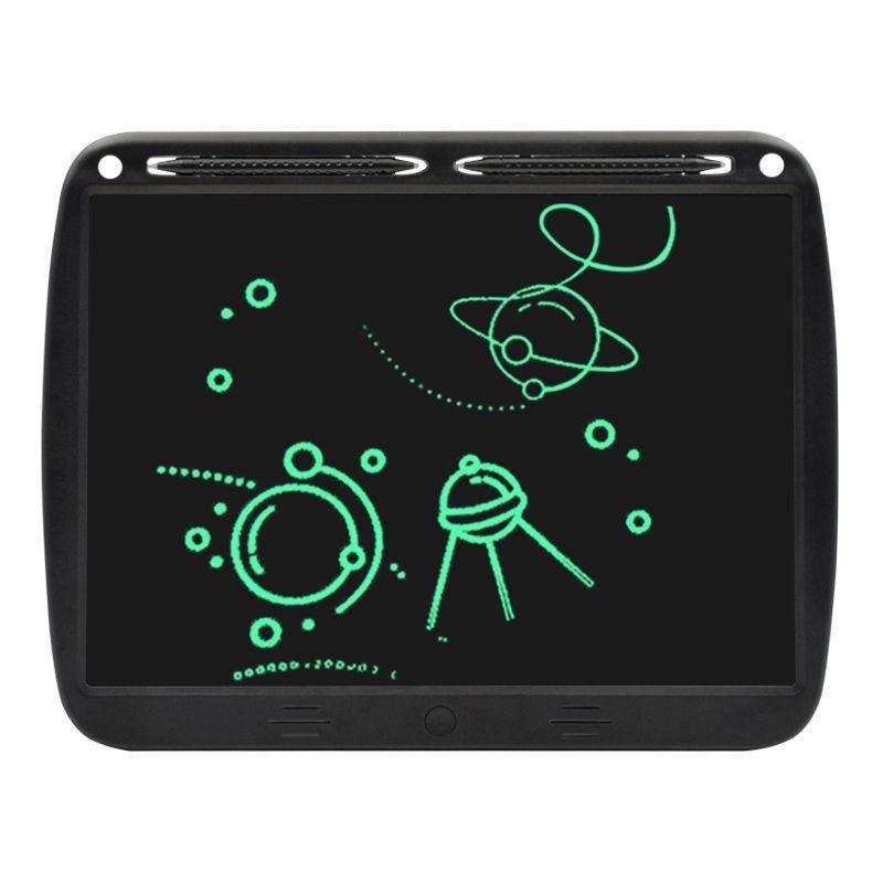 15inch Charging Tablet Doodle Message Double Writing Board LCD Children Drawing Board, Specification: Monochrome Lines (Black)  |  Digital Drawing Tablets Computer Accessories Digital Drawing Tablets