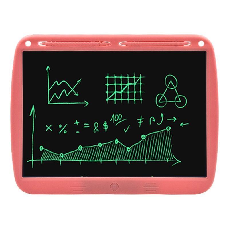 15inch Charging Tablet Doodle Message Double Writing Board LCD Children Drawing Board, Specification: Monochrome Lines (Pink)  |  Digital Drawing Tablets Computer Accessories Digital Drawing Tablets