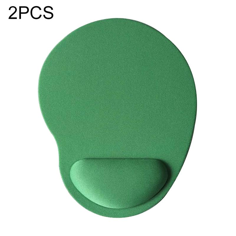 2 PCS Cloth Gel Wrist Rest Mouse Pad (Green)  |  Mouse Pads Computer Accessories Mouse Pads