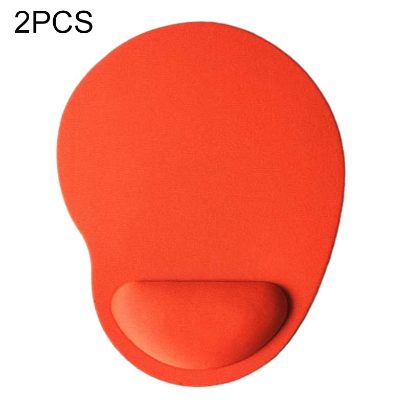 2 PCS Cloth Gel Wrist Rest Mouse Pad (Orange)  |  Mouse Pads Computer Accessories Mouse Pads