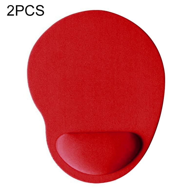 2 PCS Cloth Gel Wrist Rest Mouse Pad (Red)  |  Mouse Pads Computer Accessories Mouse Pads