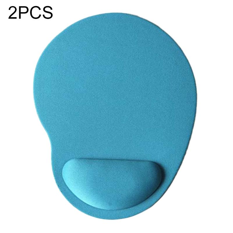 2 PCS Cloth Gel Wrist Rest Mouse Pad (Sky Blue)  |  Mouse Pads Computer Accessories Mouse Pads