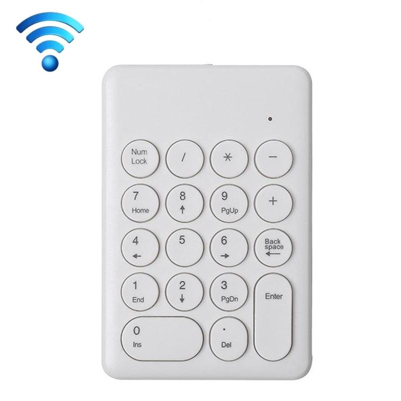 269 18 Keys Wireless Mini Numeric Keypad Accounting Bank Engineering Keypad (White) – Wireless (White)  |  Wireless Keyboards Computer Accessories Wireless Keyboards