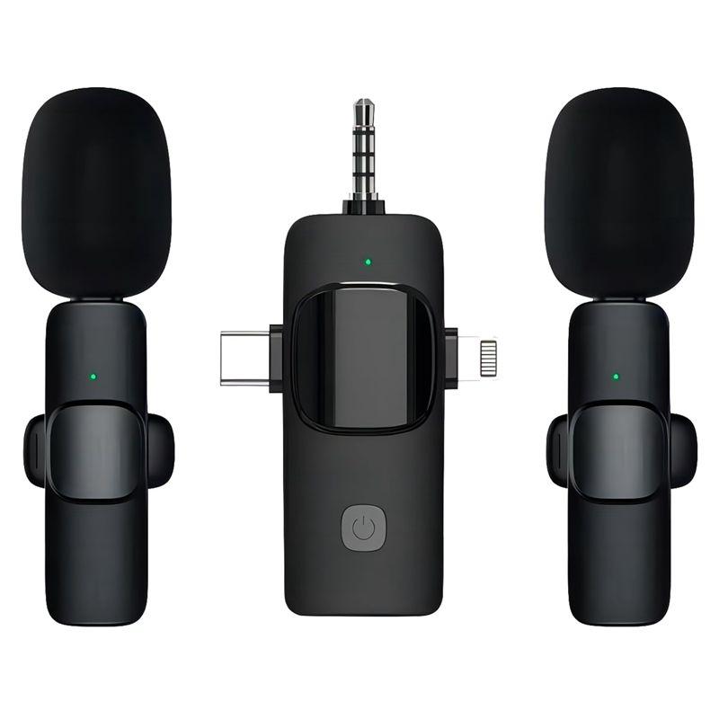 3 in 1 Wireless Lavalier Microphones for iPhone / Android  |  Microphones Computer Accessories Microphones