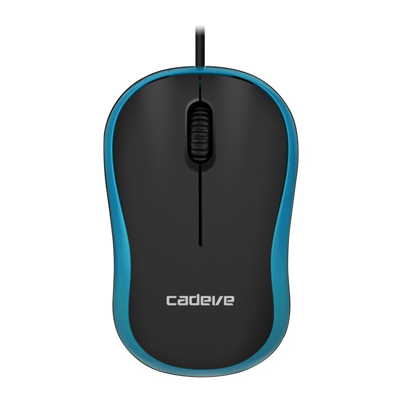 3 PCS Cadeve M220 3 Keys USB Wired Fashion Portable Mouse (Black Blue)  |  Wired Mice Computer Accessories Wired Mice