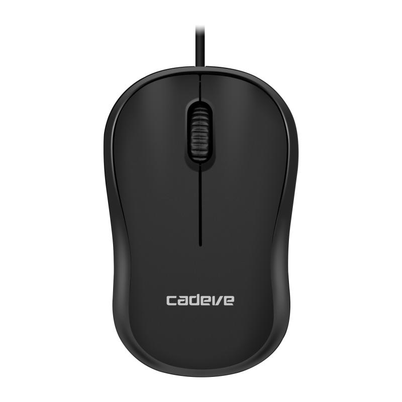 3 PCS Cadeve M220 3 Keys USB Wired Fashion Portable Mouse (Black)  |  Wired Mice Computer Accessories Wired Mice