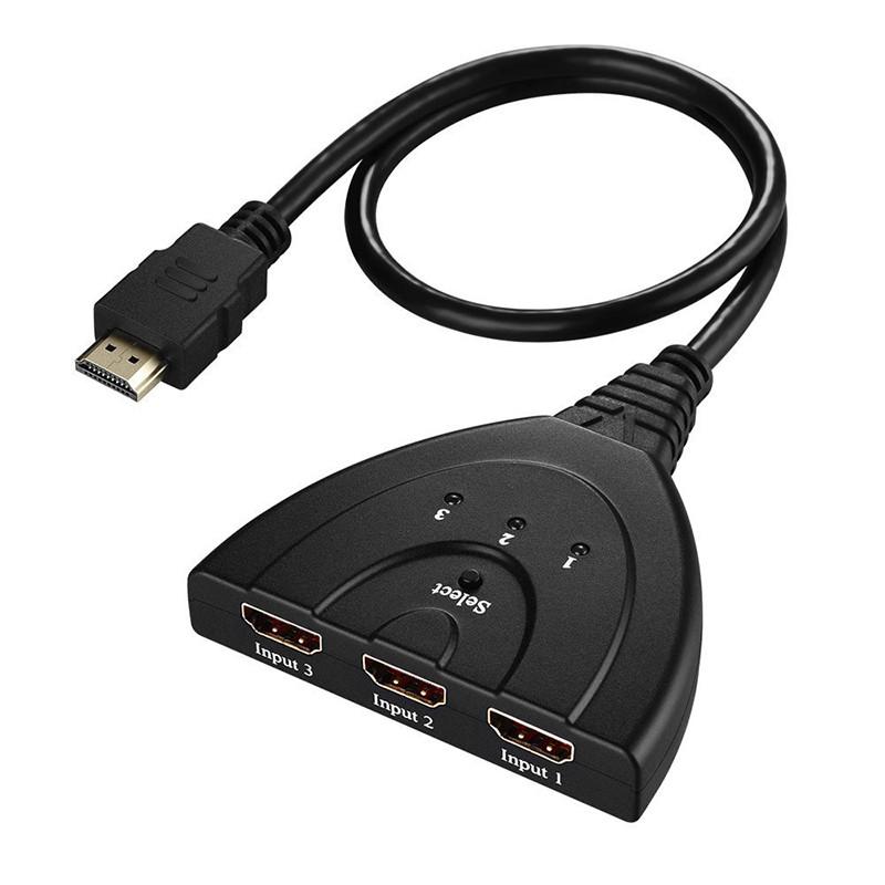 3 Port 1080P HDMI Switch Splitter – Black  |  Adatpers / Converters / Cables Adatpers / Converters / Cables Adatpers / Converters / Cables