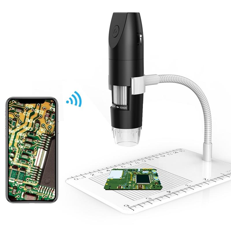 316 50-1000X Adjustable Smart Wi-Fi USB Digital Microscope (Black)  |  USB Microscopes Computer Accessories USB Microscopes