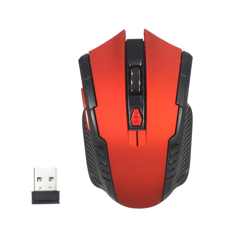 6-keys 2.4G 1600DPI Three-speed Adjustable Wireless Office Mouse (Red)  |  Wireless Mice Computer Accessories Wireless Mice