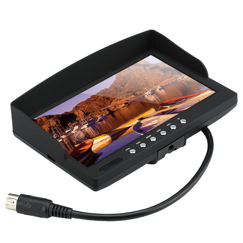 7 Inch Car LCD Monitor with Dual Video AV Input for DVD Player, Sat Nav, Rear Mirror Camera, Dash Cam  |  Car Video Car Electronics Car Video