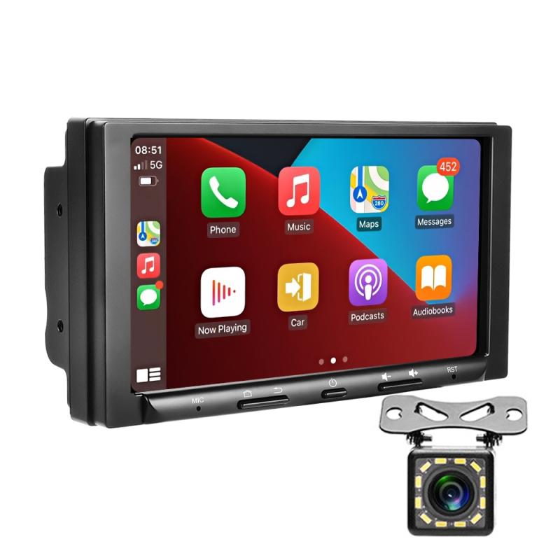 7 inch Carplay GPS Navigation Reverse Integrated Machine, Style: Standard+12 Light Camera (1+16G)  |  Car MP4 MP5 Players Car Electronics Car MP4 MP5 Players