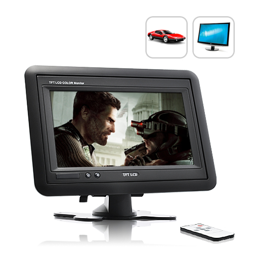 7 Inch Headrest/Stand Car LCD Monitor – Black  |  Car Monitors Car Electronics Car Monitors