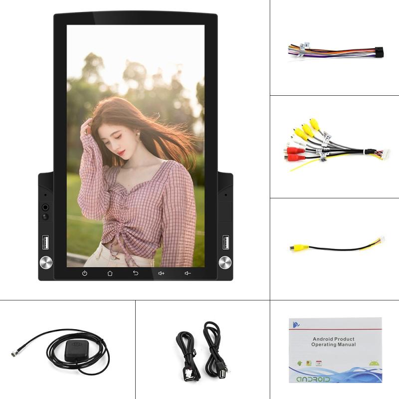 9.7 inch Vertical Screen HD 2.5D Glass Car MP5 Player Android Navigation All-in-one Machine, Specification: Standard+8 Lights Camera  |  Car MP4 MP5 Players Car Electronics Car MP4 MP5 Players