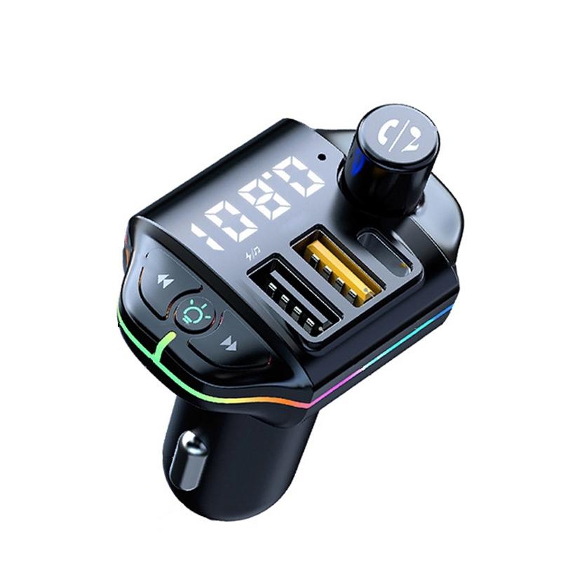 A10 Colorful Atmosphere Light FM Bluetooth Transmitter Car Charger  |  Bluetooth Car Kits Bluetooth Car Kits Bluetooth Car Kits