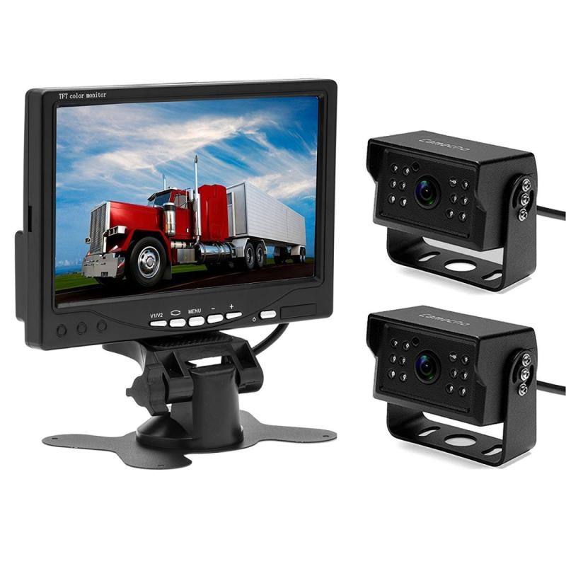 A1510 7 inch HD Car 12 IR Night Vision Rear View Backup Dual Camera Rearview Monitor, with 15m Cable  |  Rear View Cameras Car Electronics Rear View Cameras