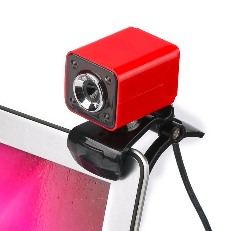 A862 360 Degree Rotatable 480P WebCam USB Wire Camera with Microphone & 4 LED lights for Desktop Skype Computer PC Laptop, Cable Length: 1.4m  |  Webcams Computer Accessories Webcams