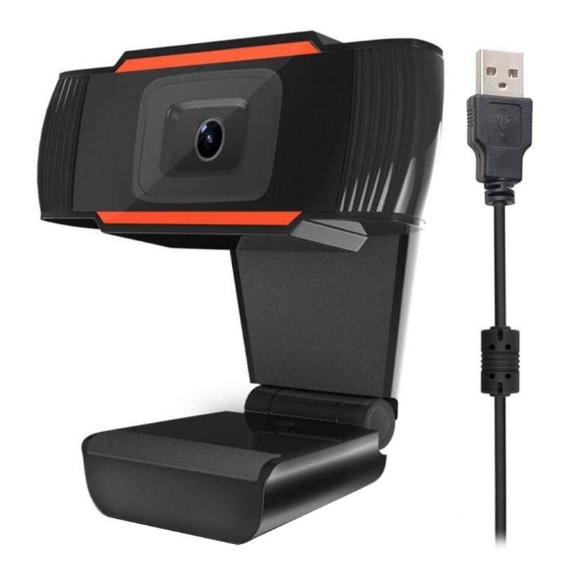 A870 480P Pixels HD 360 Degree WebCam USB 2.0 PC Camera with Microphone for Skype Computer PC Laptop, Cable Length: 1.4m (Orange)  |  Webcams Computer Accessories Webcams