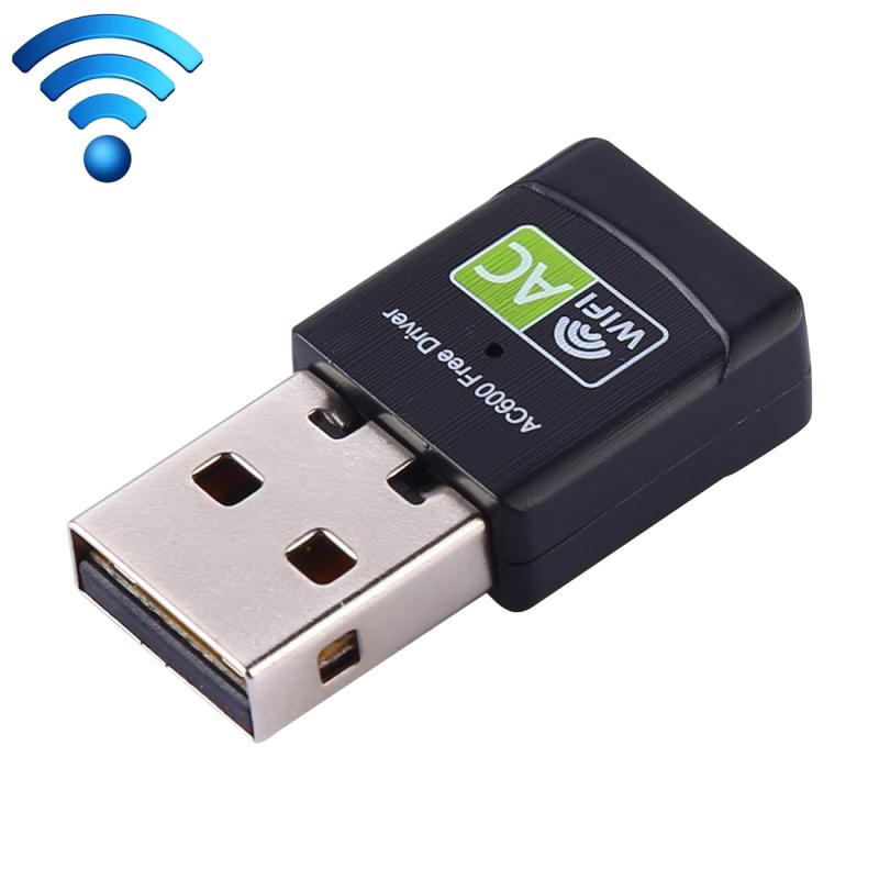 AC600Mbps 2.4GHz & 5GHz Dual Band USB 2.0 WiFi Free Drive Adapter External Network Card  |  USB Network Adapter Computer Accessories USB Network Adapter