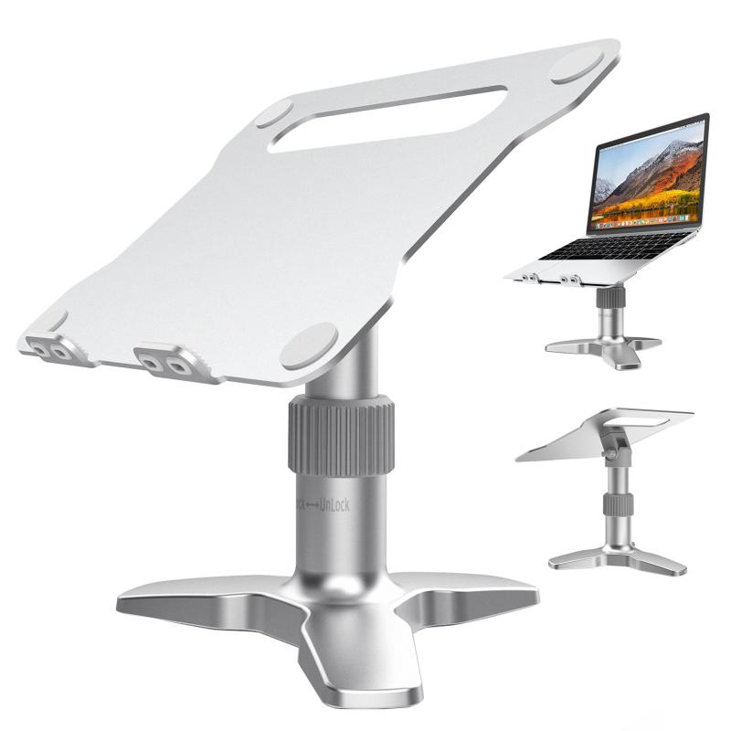 Aluminum Alloy Desktop Raised Shelf Cooling Notebook Bracket (Silver)  |  Laptop Stands Computer Accessories Laptop Stands