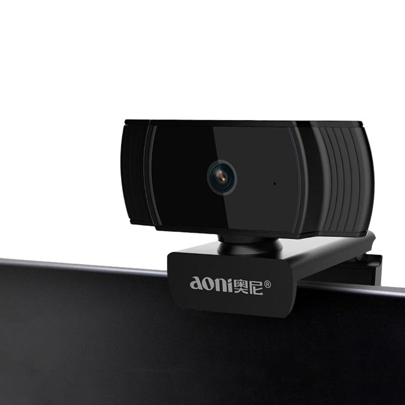 Aoni A20 FHD 1080P IPTV WebCam Teleconference Teaching Live Broadcast Computer Camera with Microphone (Black)  |  Webcams Computer Accessories Webcams