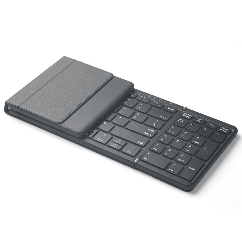 B099 Tablets Laptops 3-Mode Wireless Bluetooth Keyboard Rechargeable Folding Silent Keyboard  |  Wireless Keyboards Computer Accessories Wireless Keyboards