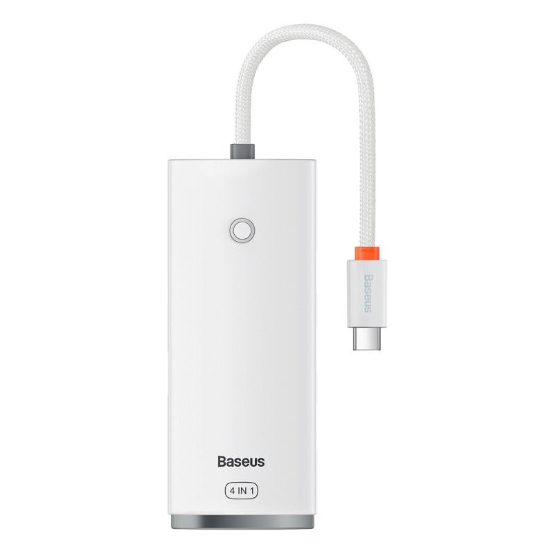 Baseus Lite Series USB-C / Type-C to USB 3.0×4 HUB Adapter 25cm (White)  |  USB Hubs Computer Accessories USB Hubs