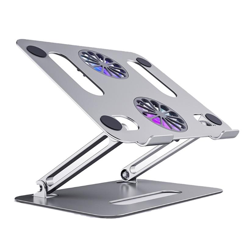 BONERUY P43F Aluminum Alloy Folding Computer Stand Notebook Cooling Stand, Colour: Silver  |  Cooling Pads Computer Accessories Cooling Pads