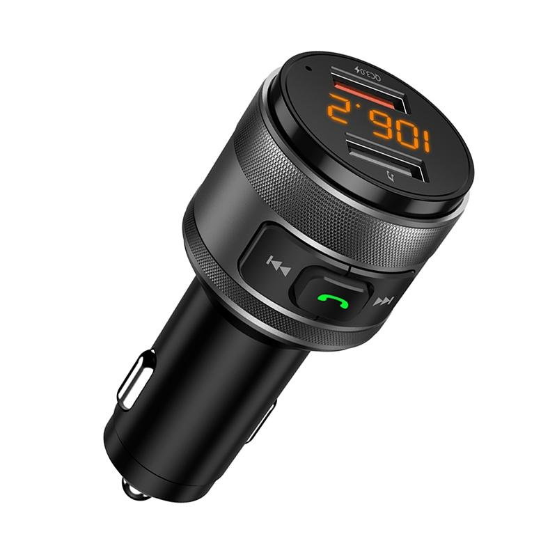 C57 QC3.0 Wireless FM Transmitter Fast Car Charger Bluetooth 5.0 Hands-free Car Modulator USB Flash Memory MP3 Player  |  Bluetooth Car Kits Bluetooth Car Kits Bluetooth Car Kits