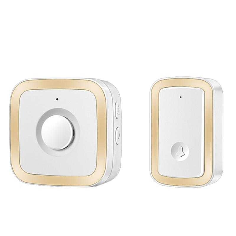 CACAZI A58 1 For 1 Smart Wireless Doorbell (Gold)  |  Wireless Doorbell Security & Surveillance Wireless Doorbell