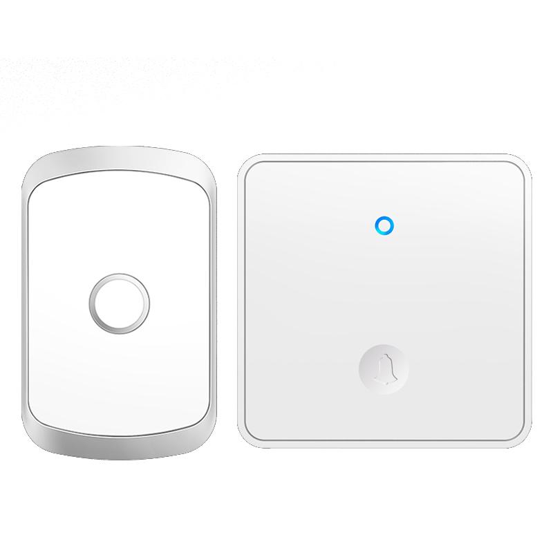 CACAZI FA50 1 For 1 Push-button Self-generating Wireless Doorbell (White)  |  Wireless Doorbell Security & Surveillance Wireless Doorbell