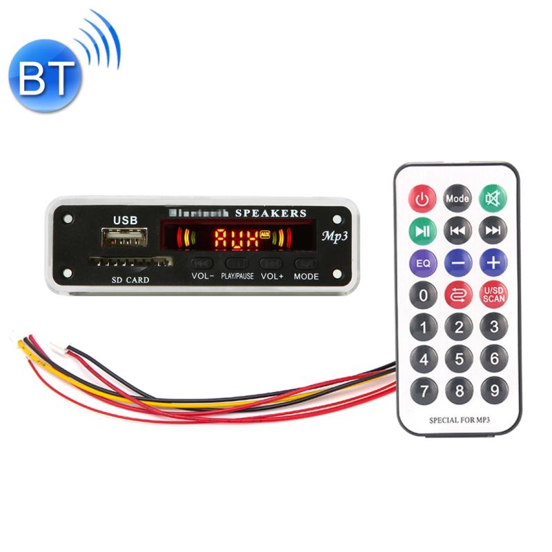 Car 5V Color Screen Audio MP3 Player Decoder Board FM Radio SD Card USB, with Bluetooth Function & Remote Control  |  Car MP4 MP5 Players Car Electronics Car MP4 MP5 Players