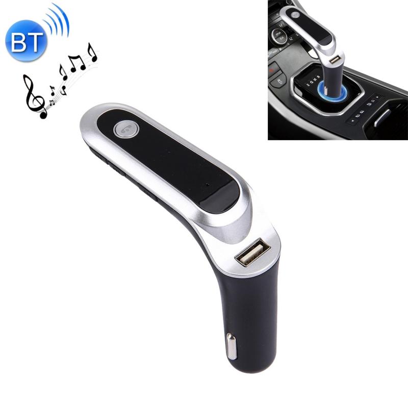 CARS7 Bluetooth Car Charger with Digital Display for Mobile Phone (Silver)  |  Car Charger Car Charger Car Charger