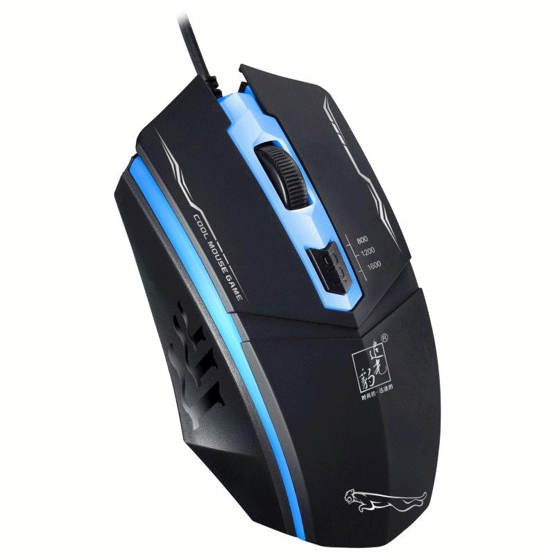 Chasing Leopard 199 USB 1600DPI Three-speed Adjustable LED Backlight Wired Optical Gaming Mouse, Length: 1.3m (Black) – 199 Black  |  Wired Mice Computer Accessories Wired Mice