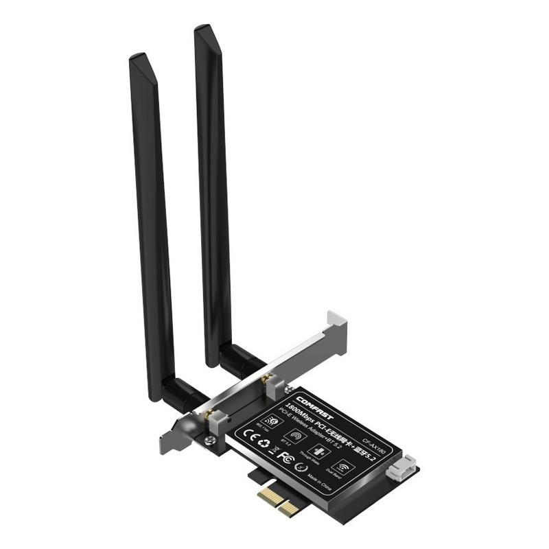 COMFAST CF-AX180 1800Mbps PCI-E Bluetooth 5.2 Dual Frequency Gaming WiFi 6 Wireless Network Card without Heat Sink  |  USB Network Adapter Computer Accessories USB Network Adapter