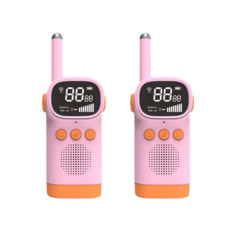 D20 Walkie-Talkie Children Toy Mini Wireless Call Interactive Toy, Colour: Pink + Pink  |  Kid Walkie Talkies Kid Walkie Talkies Kid Walkie Talkies