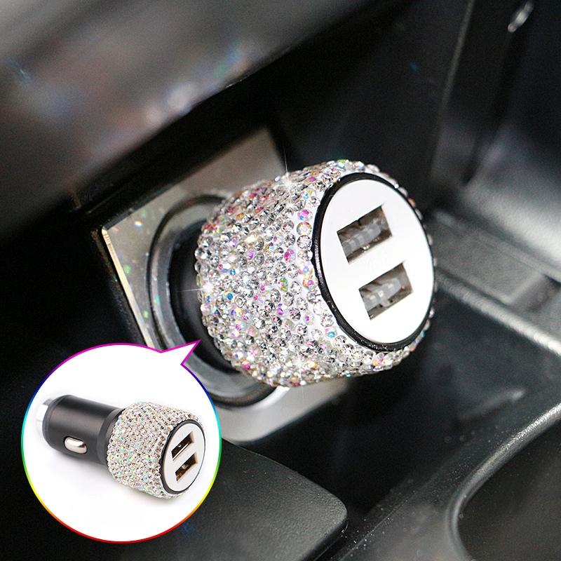 Diamond Car Dual USB Charge Mobile Phone Safety Hammer Charger (AB illusion) – Fast  |  Car Charger Car Charger Car Charger