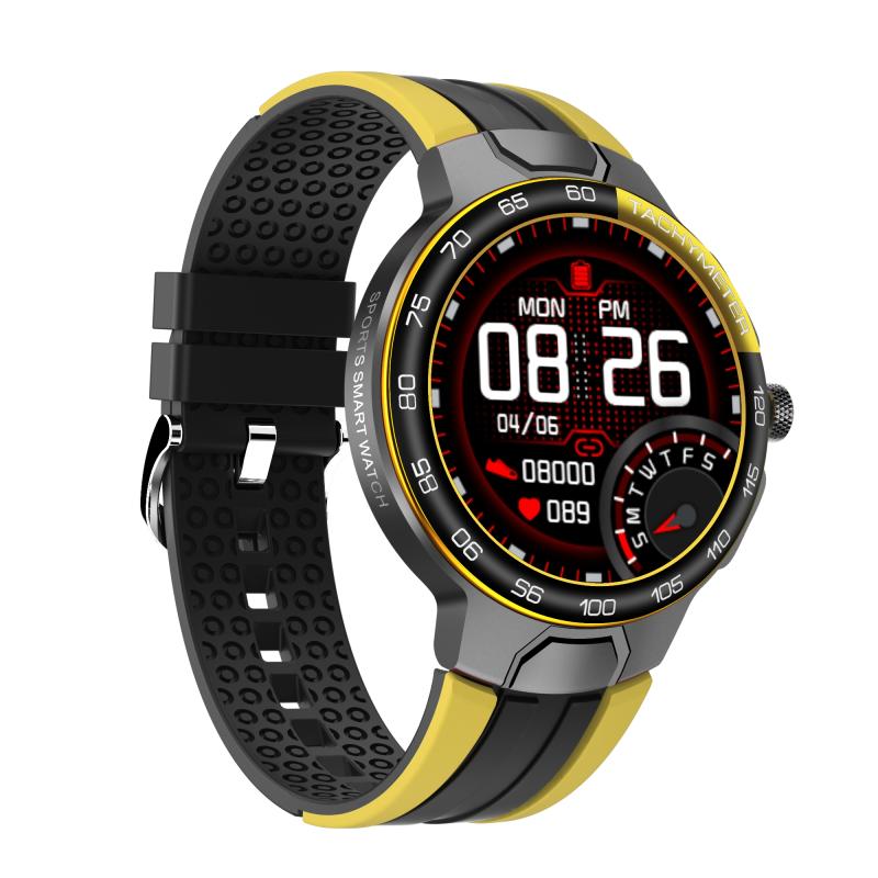 E15 1.28 inch IPS Color Screen IP68 Waterproof Smart Wristband, Support Menstrual Cycle Reminder / Heart Rate Monitoring / Sleep Monitoring (Yellow)  |  Smart Bracelets Smart Bracelets Smart Bracelets