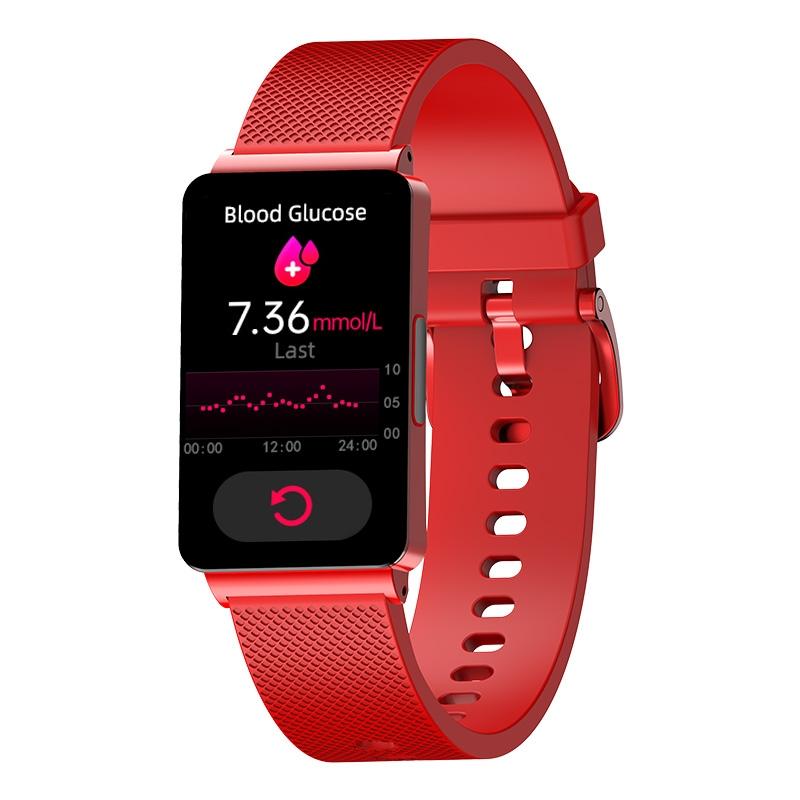 EP08 1.57 inch Color Screen Smart Watch, Support Blood Sugar Monitoring / Heart Rate Monitoring / Blood Pressure Monitoring (Red)  |  Smart Bracelets Smart Bracelets Smart Bracelets