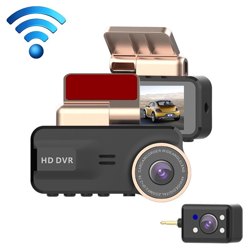 F22 3.16 inch 1080P HD Night Vision WiFi Connected Driving Recorder with In-car View Camera – WiFi with In-car View Camera  |  Car DVR Car DVR Car DVR