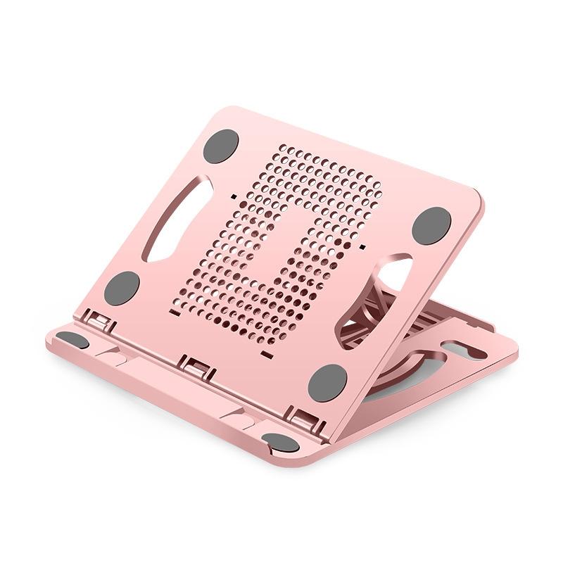 Foldable Laptop Desktop Heightening Cooling Bracket (Pink)  |  Laptop Stands Computer Accessories Laptop Stands