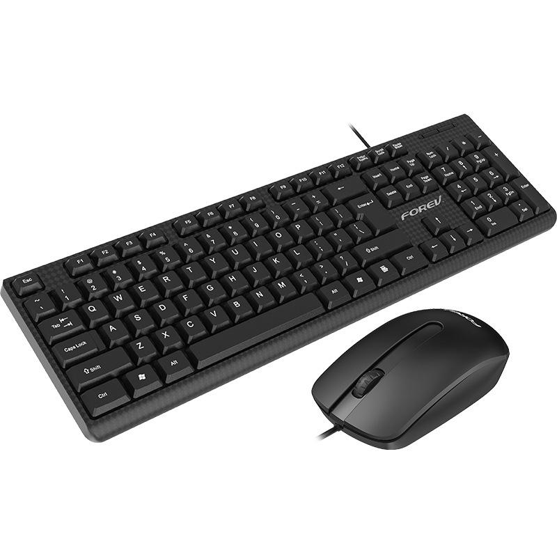 FOREV FV68 Wired Gaming Keyboard Mouse Set (Black)  |  Wired Keyboards Computer Accessories Wired Keyboards