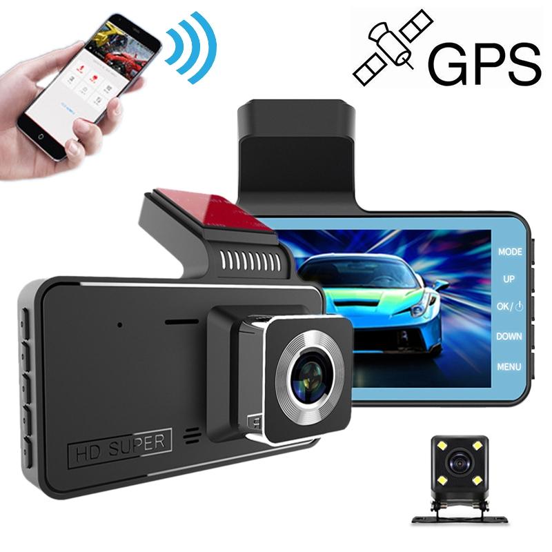 H808 4 inch Car HD Double Recording Driving Recorder, WiFi + Gravity Parking Monitoring + GPS – H808 WiFi + + GPS  |  Car DVR Car DVR Car DVR