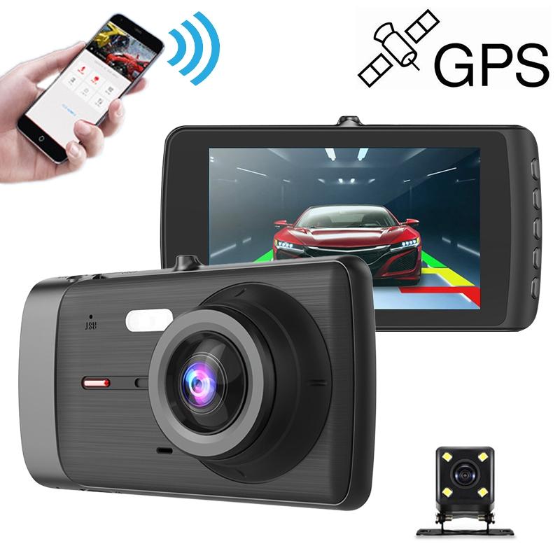 H809 4 inch Car HD Double Recording Driving Recorder, WiFi + Gravity Parking Monitoring + GPS – H809 WiFi + + GPS  |  Car DVR Car DVR Car DVR