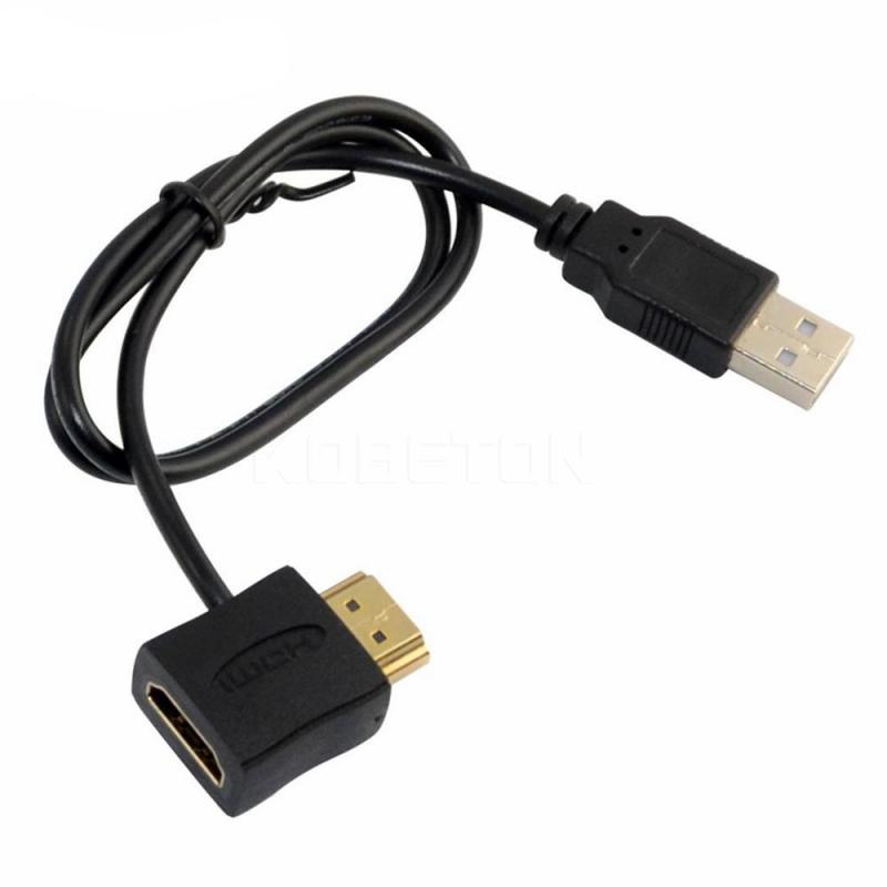 HDMI Male To Female HDMI Connector With USB 2.0 Charger Power Supply Cable – Black  |  Adatpers / Converters / Cables Adatpers / Converters / Cables Adatpers / Converters / Cables