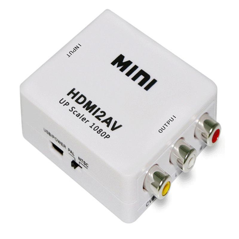 HDMI TO AV Scaler Adapter HD Video Converter Box HDMI to RCA AV/CVSB L/R Video – White  |  Adatpers / Converters / Cables Adatpers / Converters / Cables Adatpers / Converters / Cables