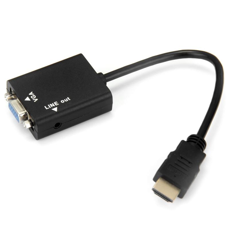 HDV103 High Definition HDMI Male to VGA Female Video Adapter Line with Audio Line – Black  |  Adatpers / Converters / Cables Adatpers / Converters / Cables Adatpers / Converters / Cables