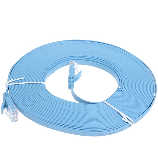 High-speed Ultra-thin PC-HUB RJ45 (8P8C) Ethernet CAT6a Flat LAN Cable 10M – Blue  |  Adatpers / Converters / Cables Adatpers / Converters / Cables Adatpers / Converters / Cables