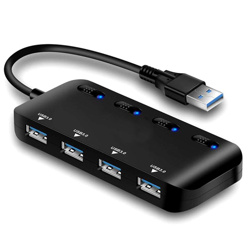 High-speed Ultra-thin USB 3.0 4 Ports Hub – Black USB 3.0  |  Adatpers / Converters / Cables Adatpers / Converters / Cables Adatpers / Converters / Cables