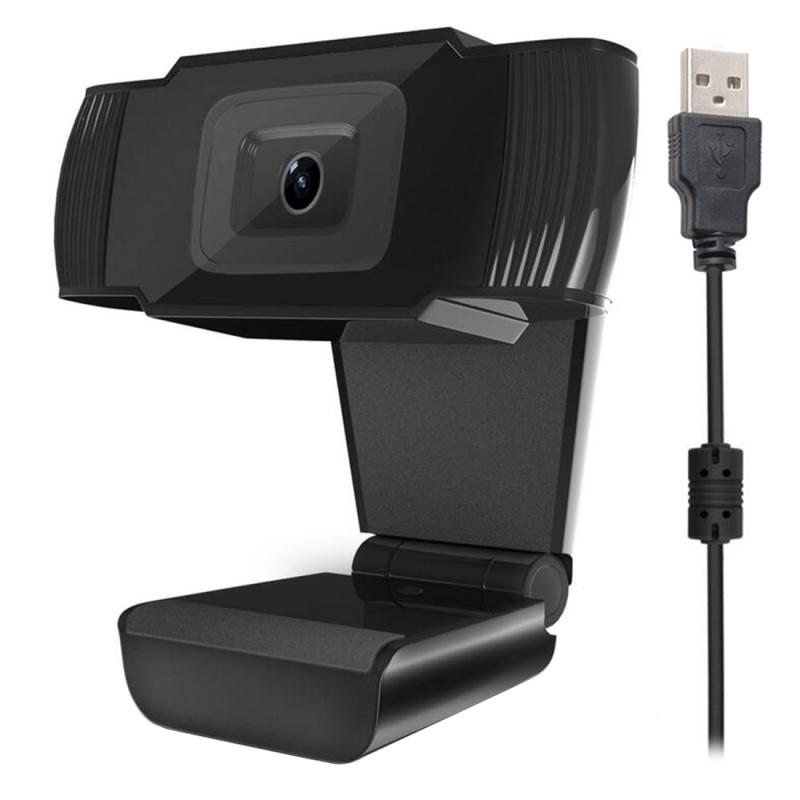 HXSJ A870 480P Pixels HD 360 Degree WebCam USB 2.0 PC Camera with Microphone for Skype Computer PC Laptop, Cable Length: 1.4m (Black)  |  Webcams Computer Accessories Webcams